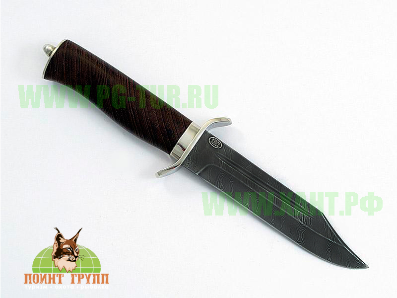 Нож Охотничий Н19 - Специалист Чёрный Дамаск