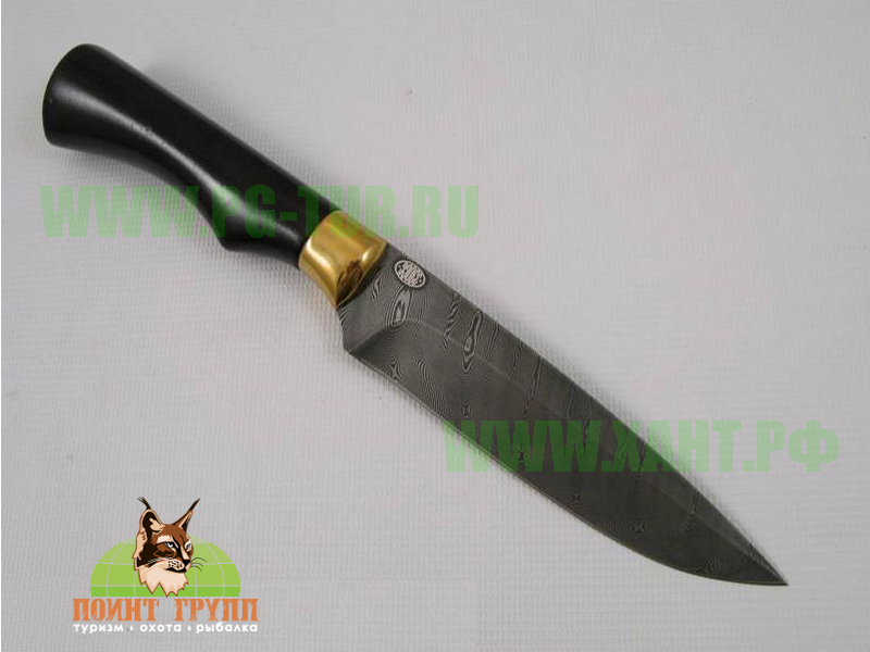 Нож Охотничий НР3 Чёрный Дамаск
